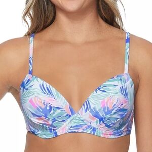 Raisins Blue and Pink Tropical Bikini, SMALL